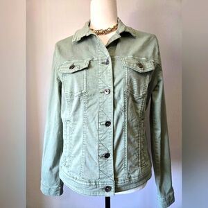 TOM TAILOR Soft Green Cotton Denim Jacket. Size Large
